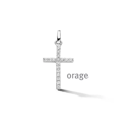 Orage Zilveren Hanger Kruis Met Zirconium AT261