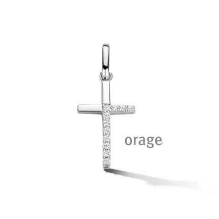 Orage Zilveren Hanger Kruis Met Zirconium AT262
