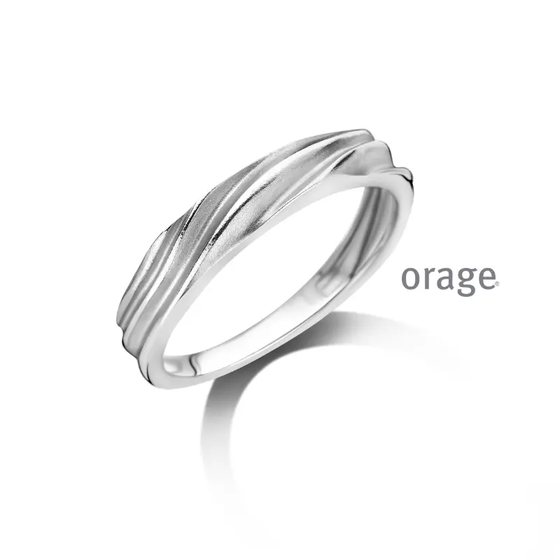 Orage zilveren ring met reliëf BB224