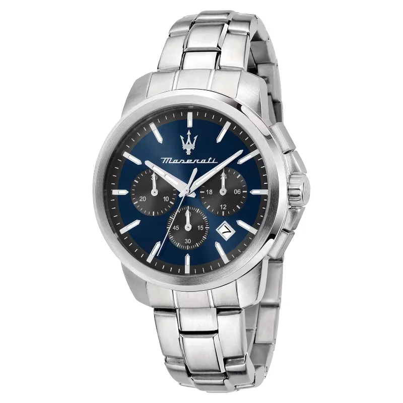 Maserati Successo Blauw Zwarte Chronograaf R8873621051